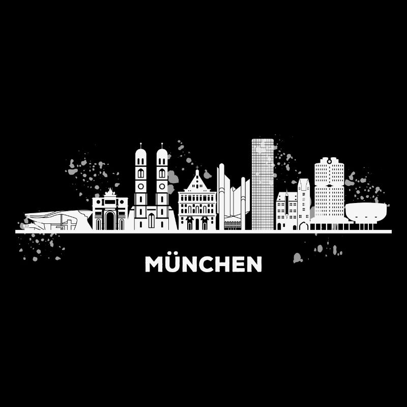 Münchener Skyline Bunt Stadtbild München