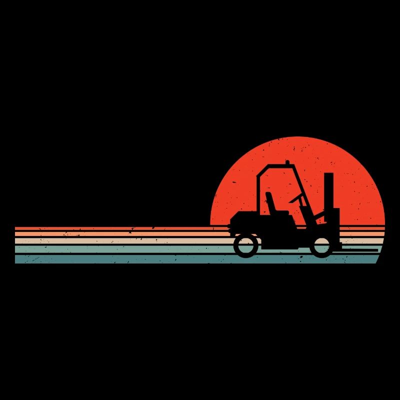 Cool Forklifter Vintage Forklift Driver Retro
