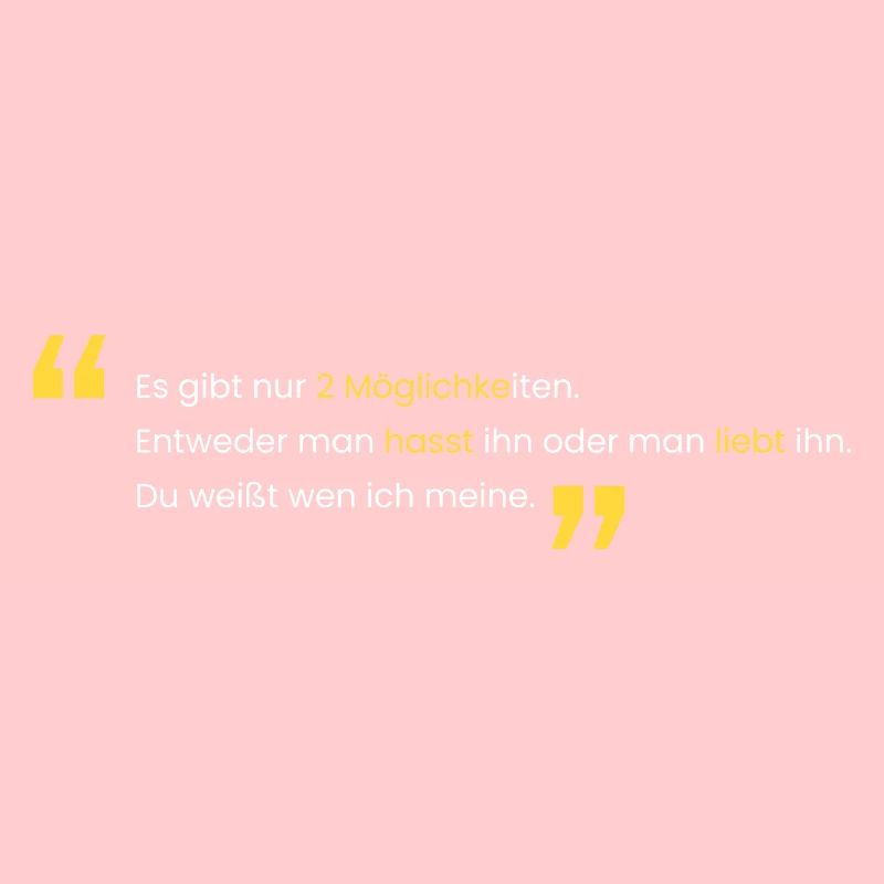 Liebe ihn oder Hasse ihn