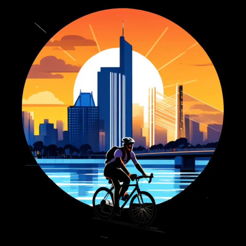 Coucher de soleil à vélo