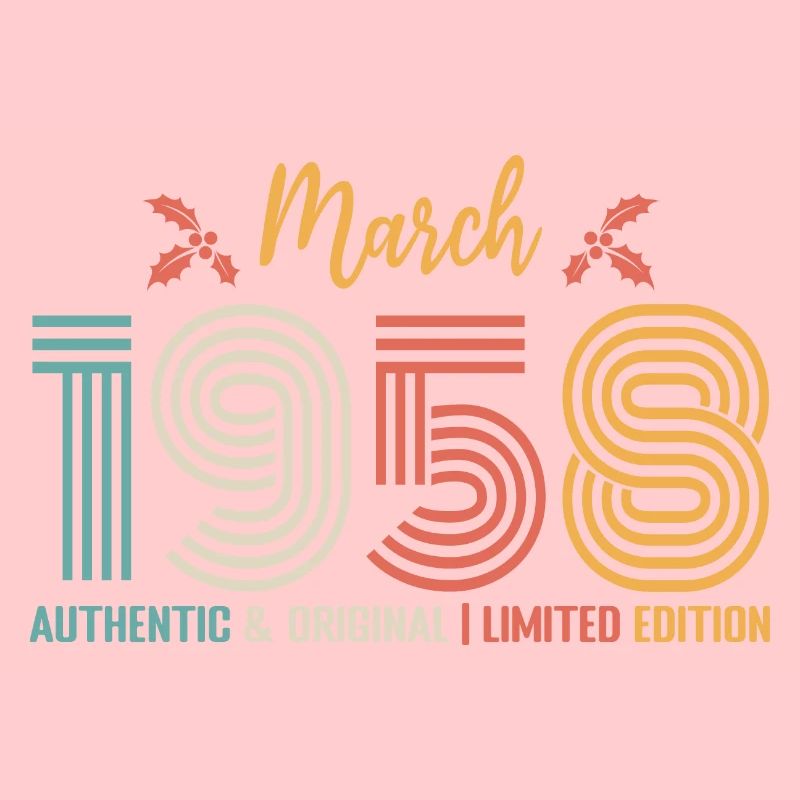 Mars 1958 anniversaire Mars 1958 rétro