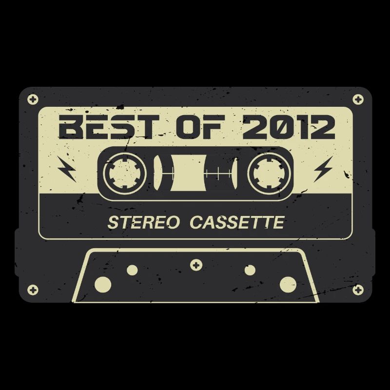 Cassette rétro 2012 millésime 2012 anniversaire 2012