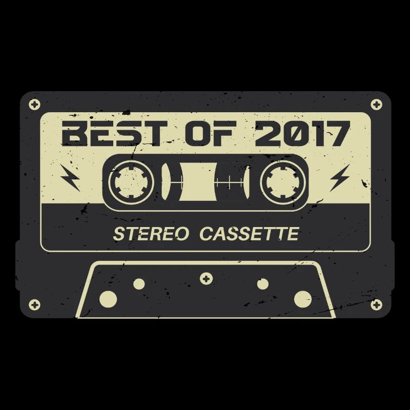 Cassette rétro 2017 millésime 2017 anniversaire 2017