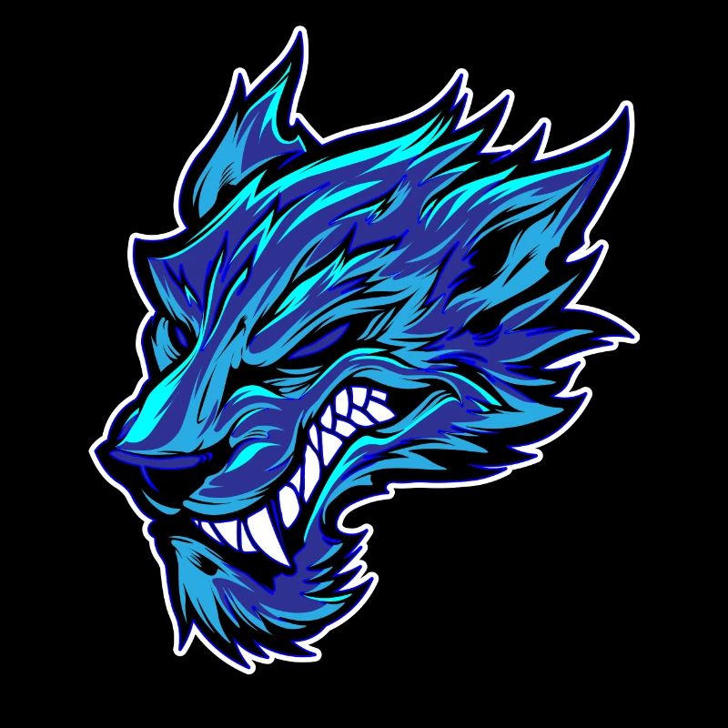 Wolf Kopf Wolfskopf Tattoo Graffiti