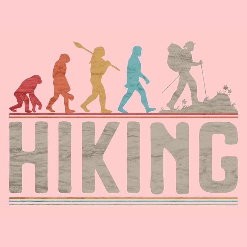 Vintage Hiking Evolution Hiker Funny Trekking