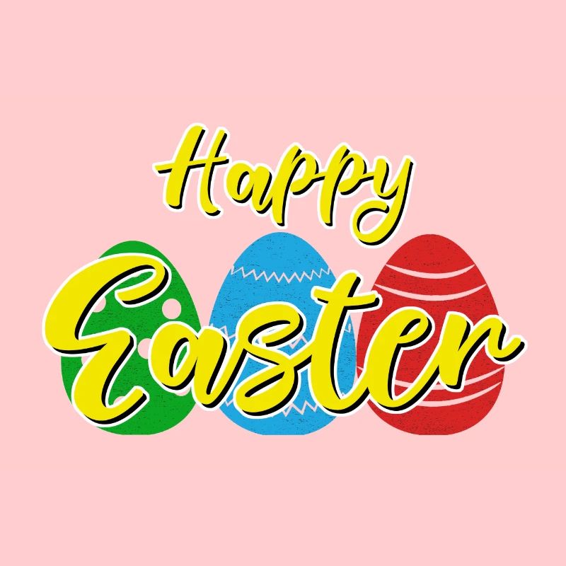 Happy Easter - Easter bunny Easter eggs celebration gift