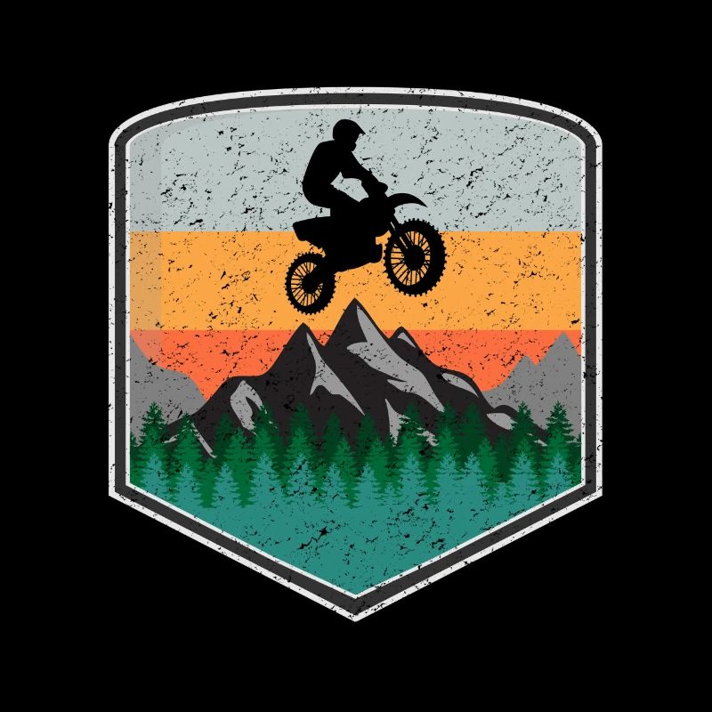Conception de chemise de motocross rétro