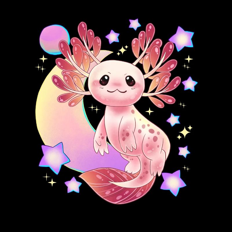 Axolotl Space Kawaii Space Rocket Astronaut Pla