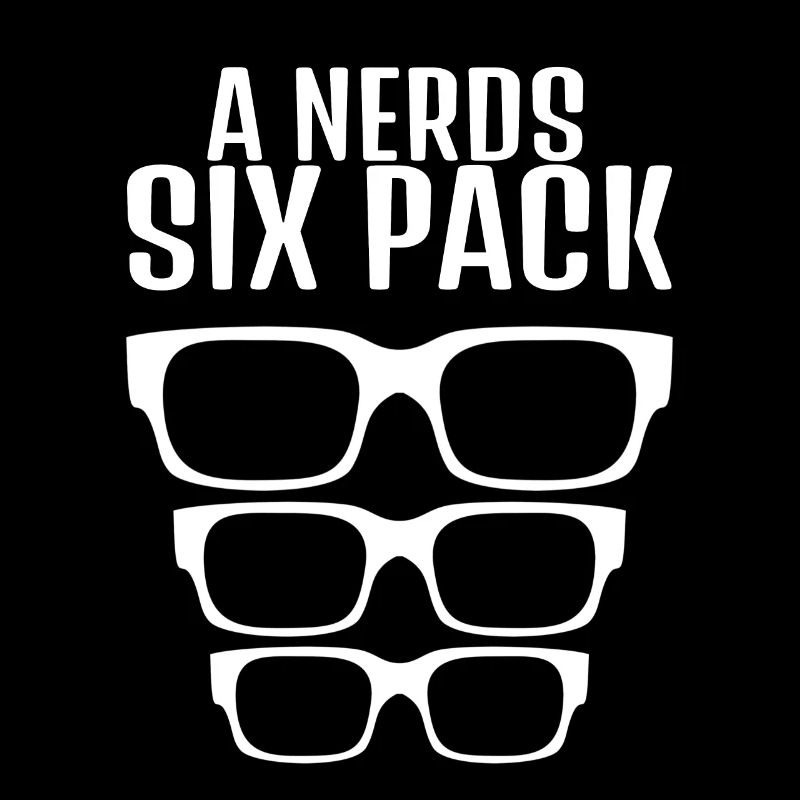 Sixpack Abdominal Muscle Nerd Geek Zocker Eyewear Motif