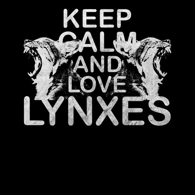 Keep Calm Love Luchsmotiv Lynx