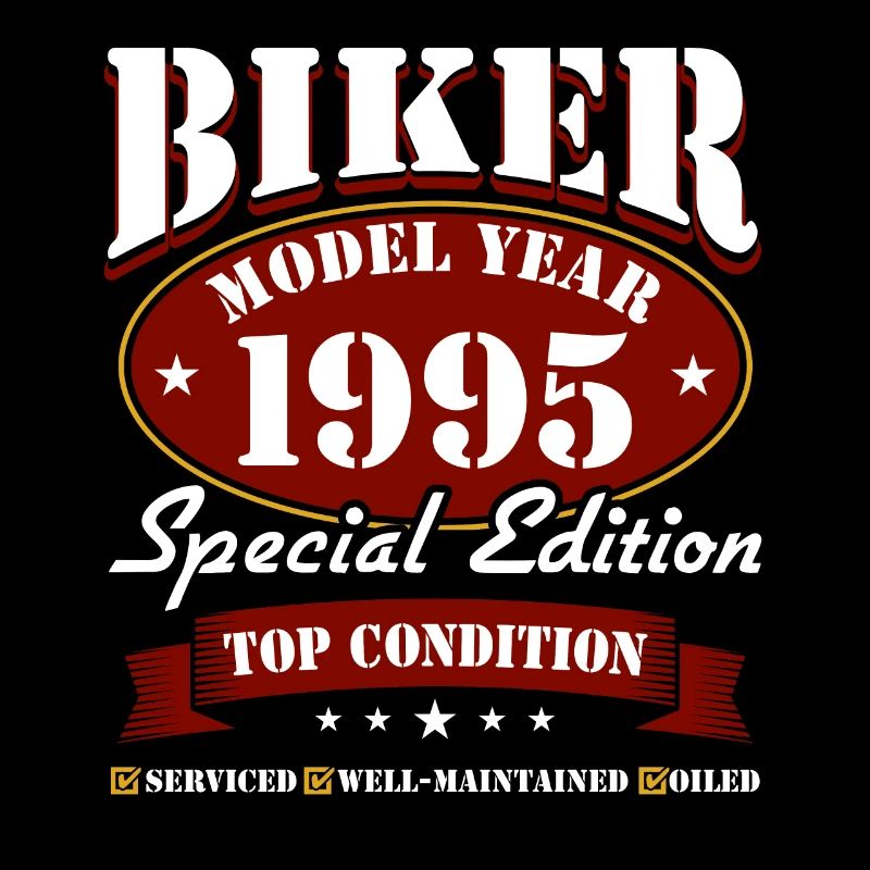 30. Geburtstag 1995 Motorrad Motorradfahrer
