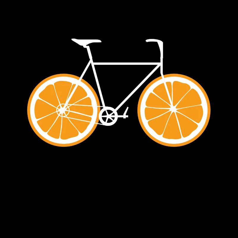 Bicycle with orange tire shirt design