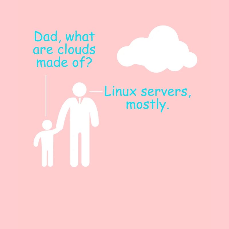 Coder Software Entwickler Witz Cloud Linux Server