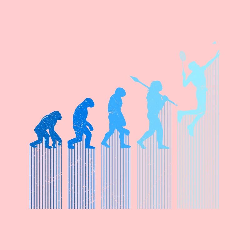 Joueur de badminton Evolution Singe Développement Humain
