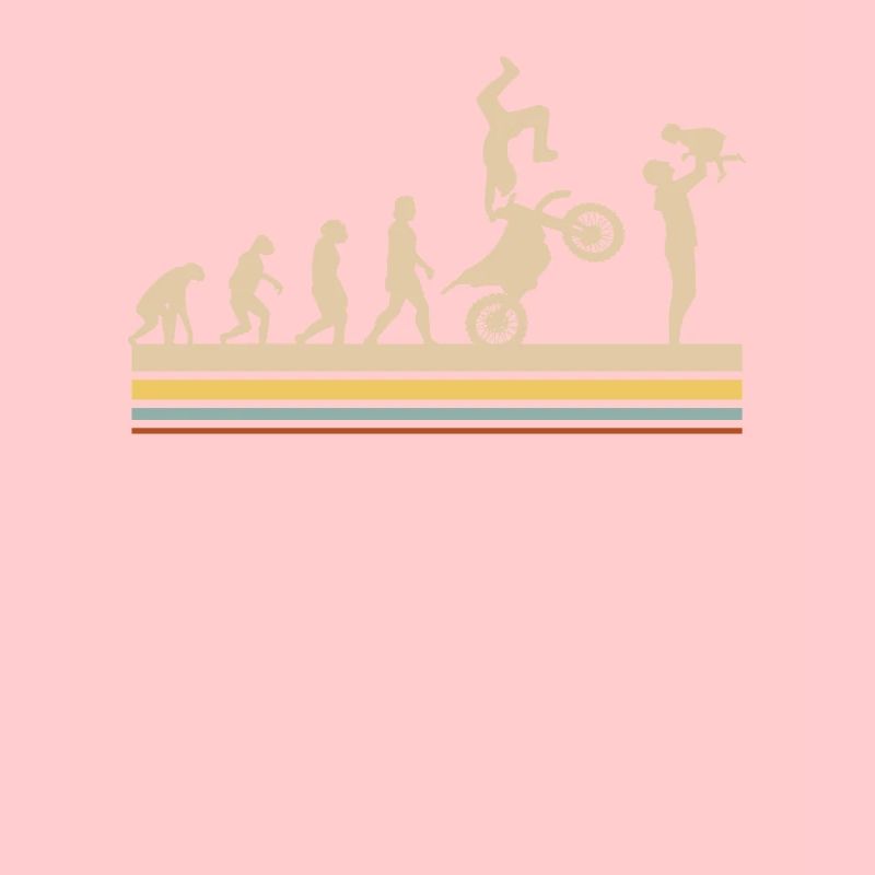 Biker Papa Evolution Motocross Motorradfahrer