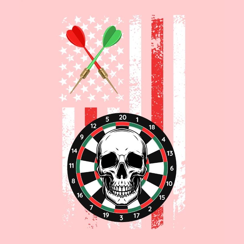 Fléchettes USA Flag avec Bone Face Dart