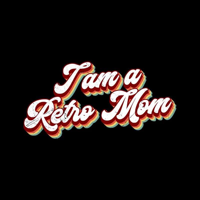 Retro Mama Familie Mutter Kinder Mama