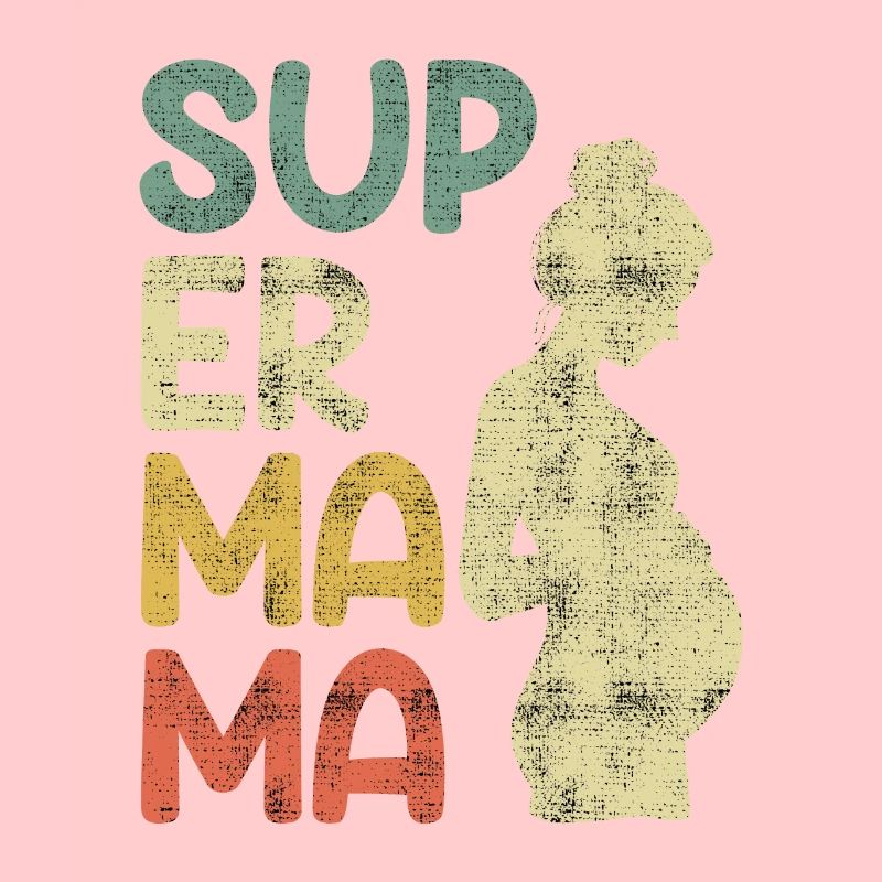 Super Mama schwanger Beste Mutter Kind