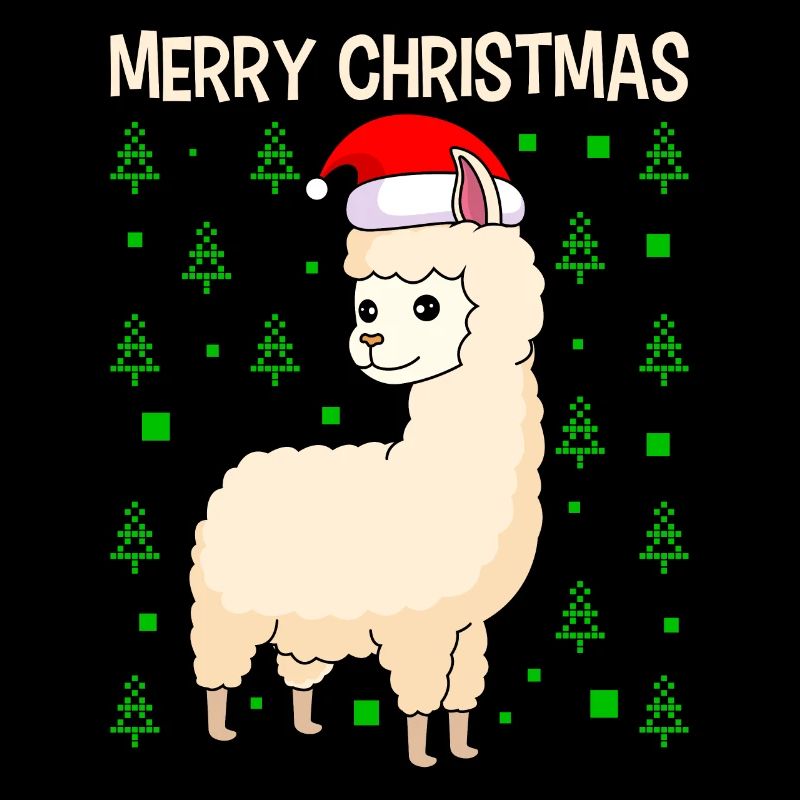 Lama Alpaga Joyeux Noël