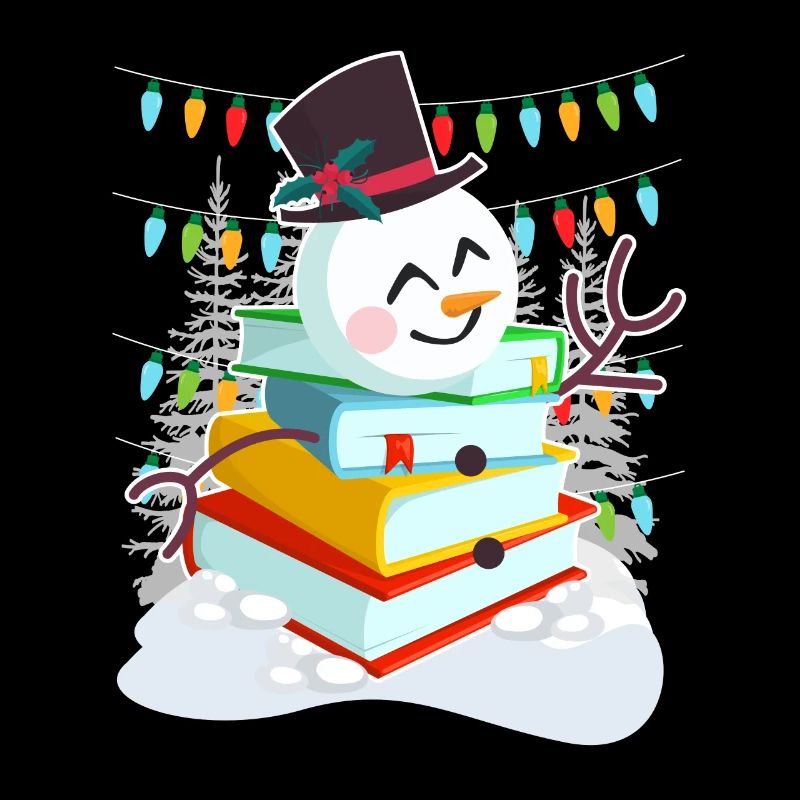 Bücher Schneemann Lesen Bücherwurm Lektor