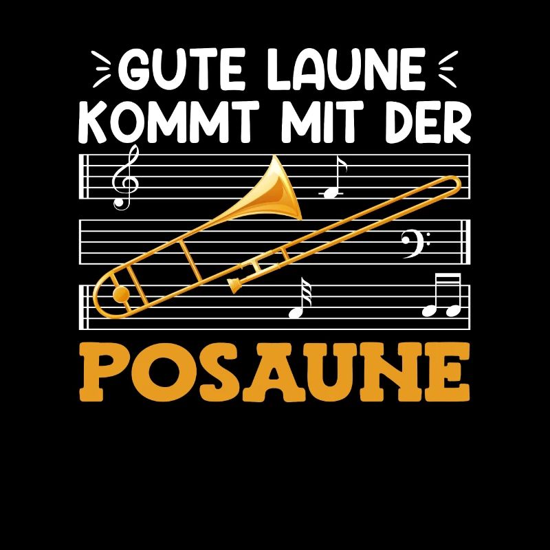 Musiker Laune kommt mit der Posaune