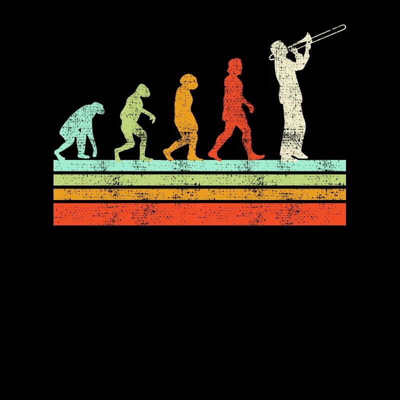 Musiker Posaunist die Evolution Posaune