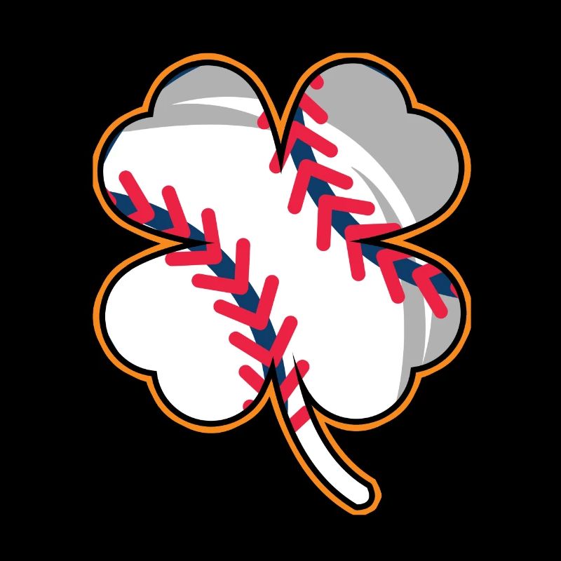 Baseball Spieler Kleeblatt Glücksbringer