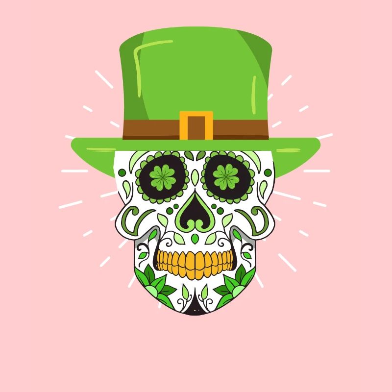 Saint-Patrick Leprechaun squelette irlandais