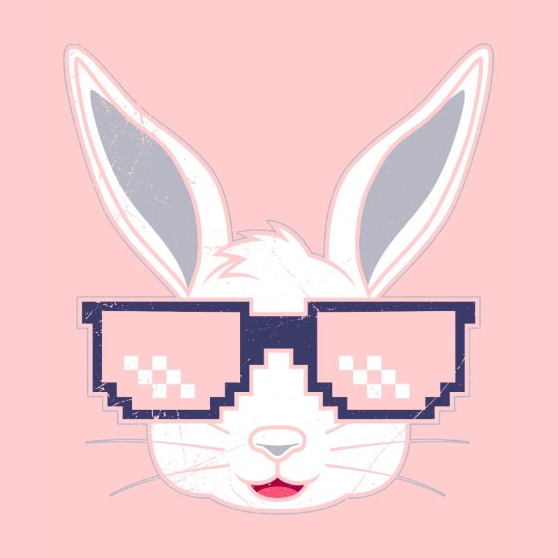 Hasengesicht Cooler Osterhase mit Brille