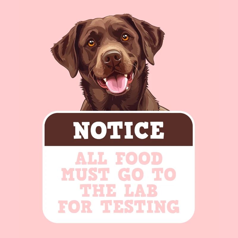 Labrador Hund ALL FOOD MUST GO TO LAB TESTING
