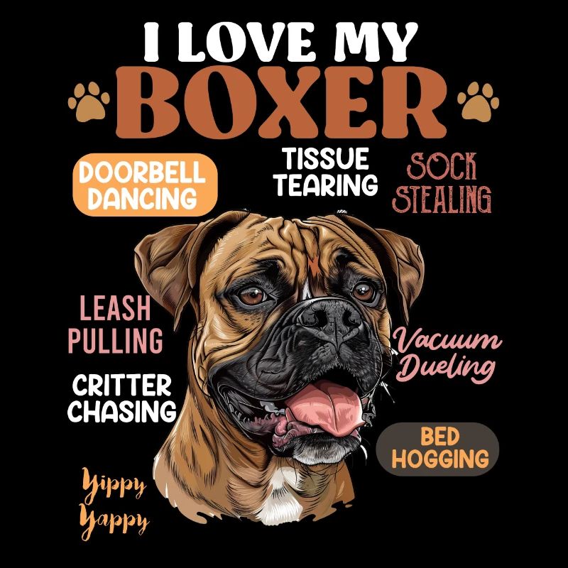 Deutscher Boxer I LOVE MY BOXER Hundebesitzer