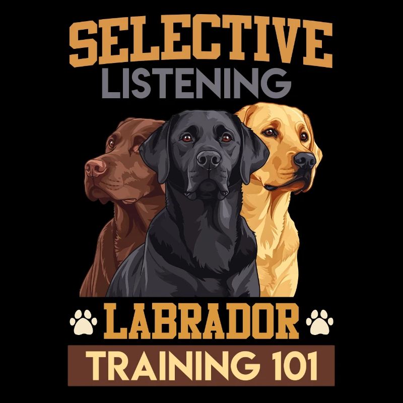 Labrador drôle LABRADORS À L’ÉCOUTE SÉLECTIVE