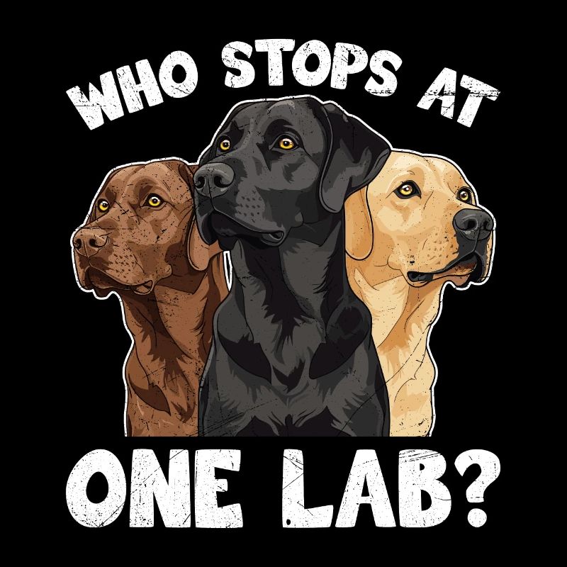 Funny Labrador WHO STOPS AT ONE LAB? Labrador
