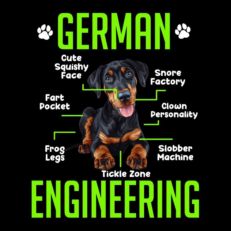 Dobermans GERMAN ENGINEERING Funny
