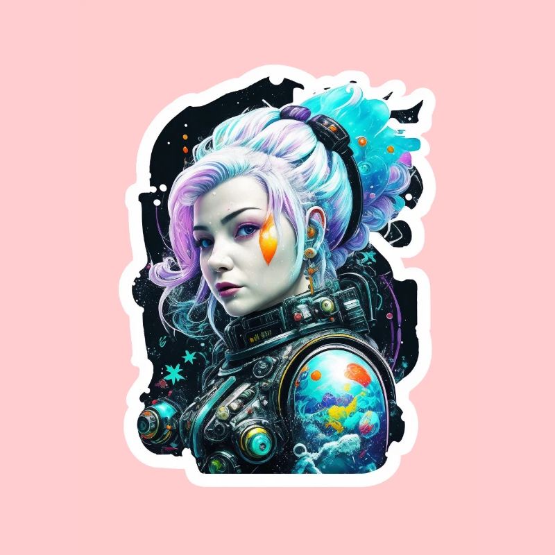 Astronaute de l’espace sirène princesse de glace