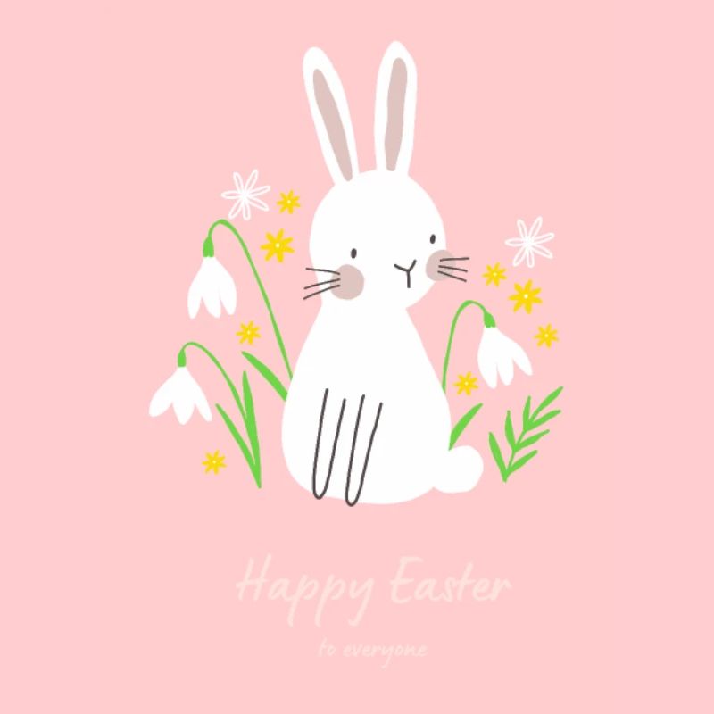 Joyeuses Pâques Lapin mignon