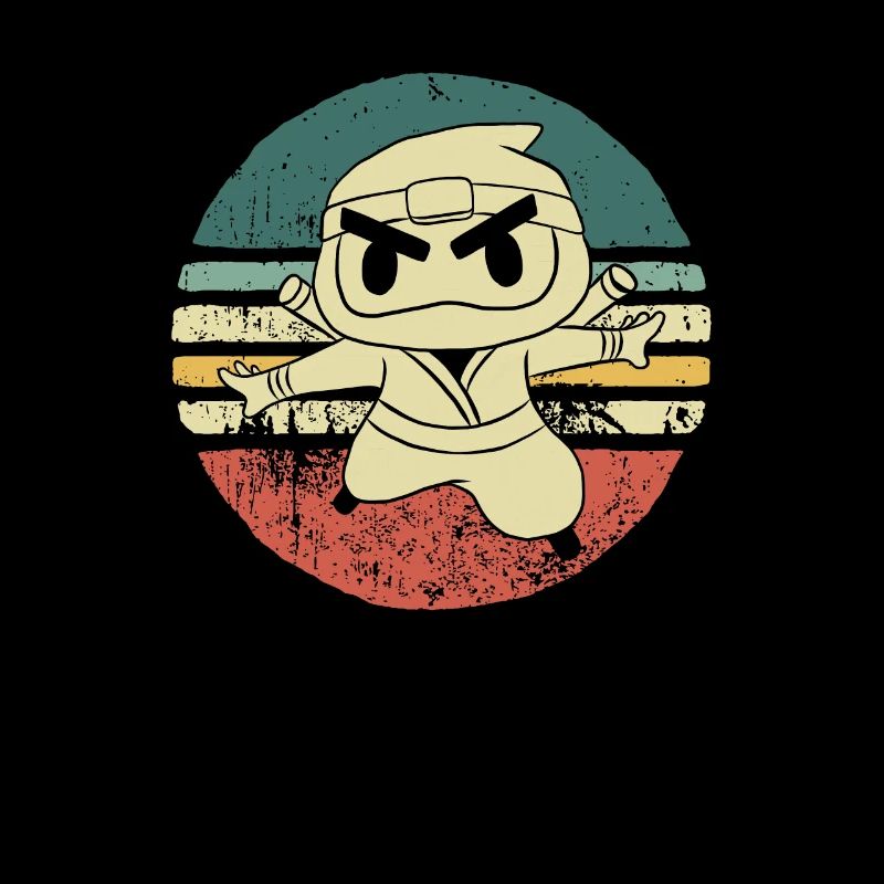 Starker Ninja In Vintage sonne