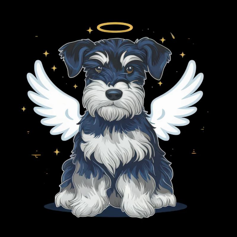 Zwergschnauzer als Engel