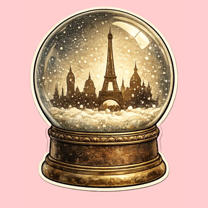 Boule à neige Paris : Tour Eiffel dans la neige