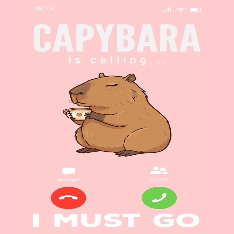 Appel téléphonique Appeler les Capybaras mignons
