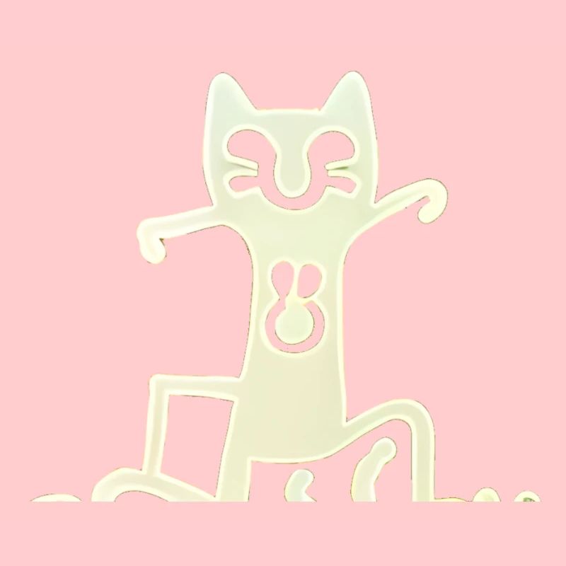 Light dancing cat