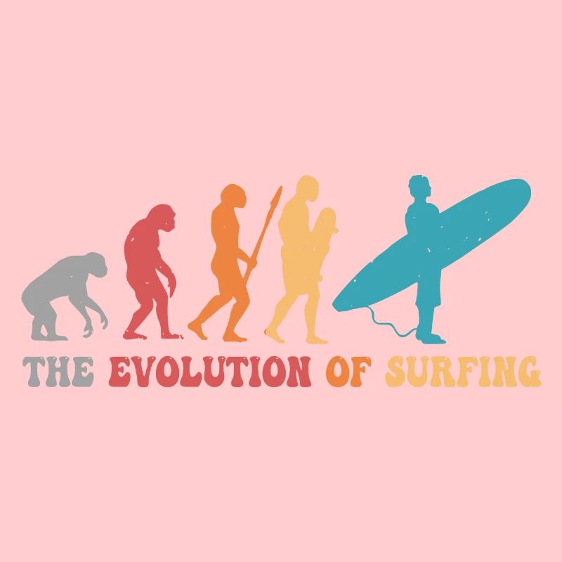 Surf-Evolution des Surfens Surfer-Humor
