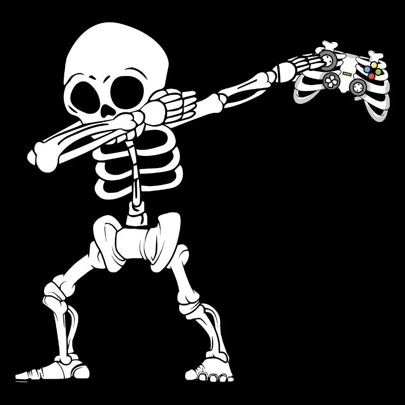 Halloween Dabbing Skeleton Gamer