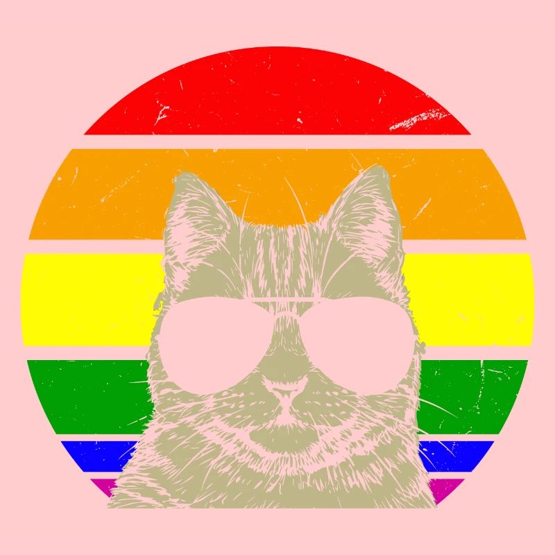Schwule Katze mit Brille