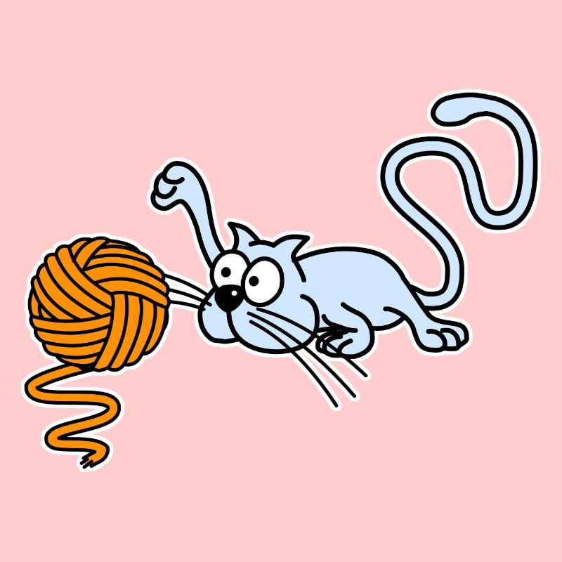 Cat playing with a ball