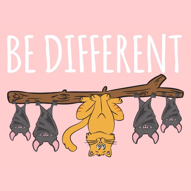 Soyez un chat différent avec des chauves-souris