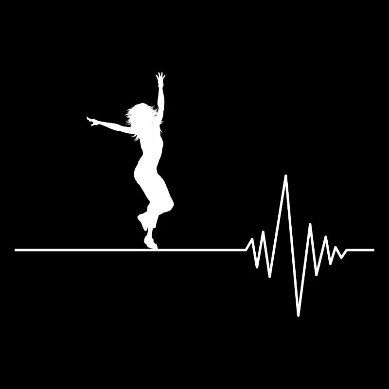 Danseur avec rythme cardiaque pulsé