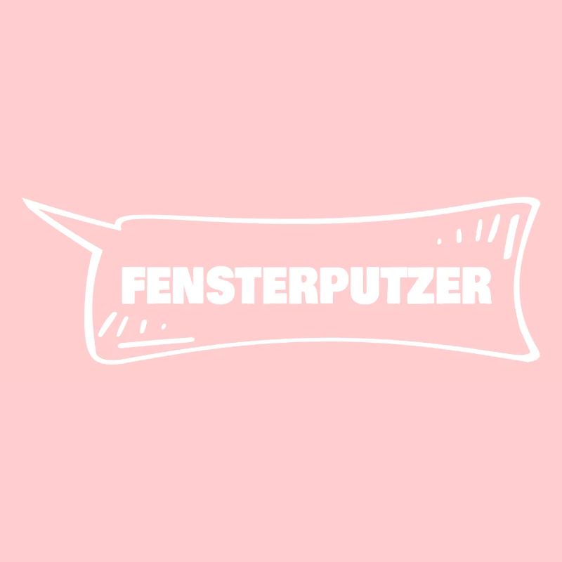Fensterputzer als Sprechblase