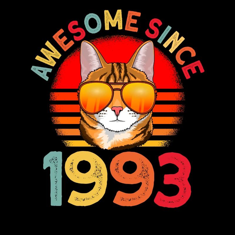 Awesome since 1993 Katze 29. Geburtstag Geschenk