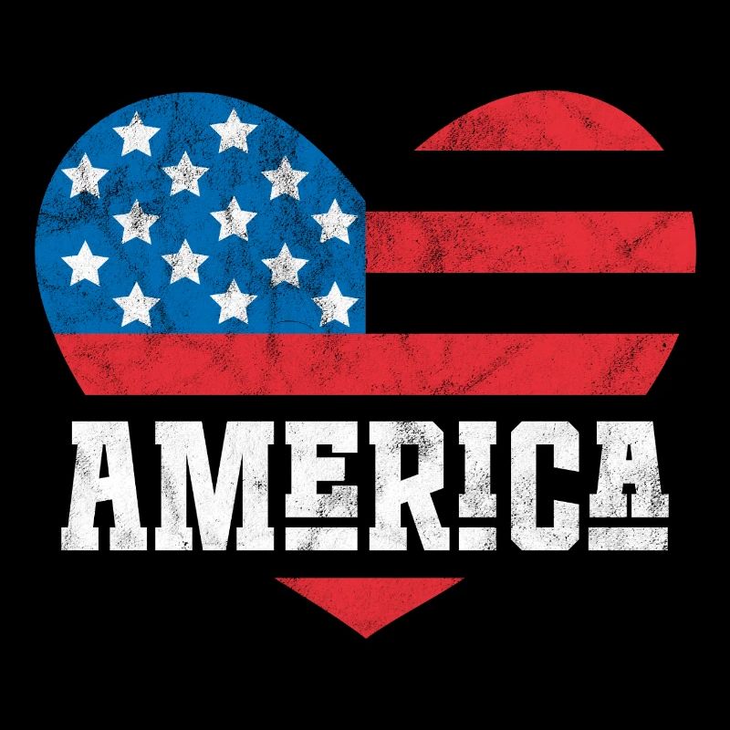 Amerika Flagge Herz
